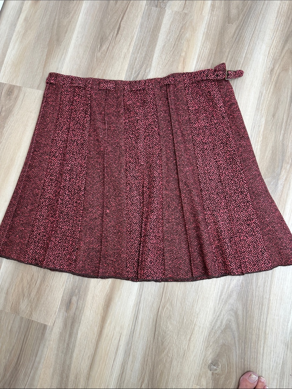 Carlisle Patterned Faux Pleated Women's Skirt. Sz. 16